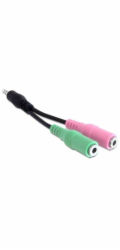 Delock adaptér stereo jack 3,5 mm samec > 2 x stereo jack 3,5 mm samice