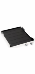 TRITON Police s perforací 19", 1U/550mm, nosnost 40kg, černá