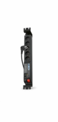 19" rozvodný panel ACAR 5x230V, ČSN, vypínač, indikátor napětí, přepěťová ochrana, kabel 3m, 1,5U