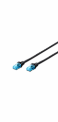 Digitus Ecoline Patch Cable, UTP, CAT 5e, AWG 26/7, černý 1m, 1ks