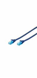 Digitus Ecoline Patch Cable, UTP, CAT 5e, AWG 26/7, modrý 1m, 1ks