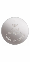 GP baterie LR44 (A76) 1.5V alkalická, 125mAh