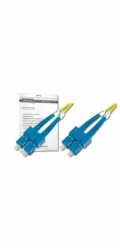 Digitus LWL Patchkabel, Duplex, SC > SC Stecker, Singlemode OS2 (gelb, 2 Meter)