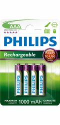 Philips dobíjecí baterie AAA 1000mAh, NiMH - 4ks