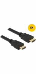 DeLOCK Vysokorychlostní HDMI kabel s ethernetovým konektorem > 4K konektor (černý, 1,5 metru)