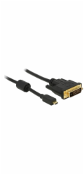 Delock - Kabel adaptéru - dva spoje - DVI-D s piny (male) do 19 pin micro HDMI Type D s piny (male) - 1 m - černá