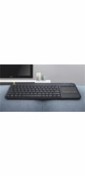 Logitech Wireless Touch Keyboard K400 Plus - EMEA - Czech layout - Black