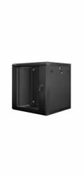 Nástěnný rack 19  12U 600X600mm černý flat pack