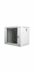 Nástěnný rack 19   9U 600X450mm šedý flat pack