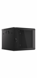 LANBERG RACK CABINET 19” WALL-MOUNT 9U/600X600 (FLAT PACK) V2 BLACK