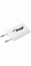 Akyga Síťová USB nabíječka 240V 1000mA 1xUSB bílá