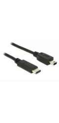 Delock Kabel USB Type-C™ 2.0 samec > USB 2.0 typ Mini-B samec 0,5 m černý