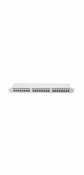 LANBERG PATCH PANEL 24 PORTŮ 1U 19" CAT.6 FTP STÍNĚNÝ ŠEDÝ