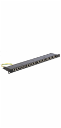 DeLOCK Patchpanel 24P Cat.6 / 0.5 HE (schwarz)