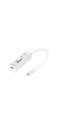 DIGITUS USB 2.0 Type-C s ctečka karet 3x USB 2.0. 1x SD, 1x MicroSD Port, Hliník