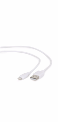 GEMBIRD CABLEXPERT Kabel USB 2.0 Lightning (IP5 a vyšší) nabíjecí a synchronizační kabel, 2m, bílý