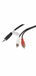 LANBERG Minijack 3,5mm (M) 3 PIN na 2x RCA (CINCH) (M) kabel 1,5m 