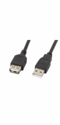 Lanberg USB kabel Prodlužovací USB 2.0 AM-AF černý 1,8m (CA-USBE-10CC-0018-BK)