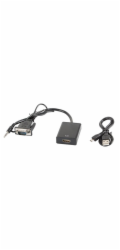Lanberg HDMI AV adaptér - D-Sub (VGA) + Jack 3,5 mm černý (AD-0021-BK)