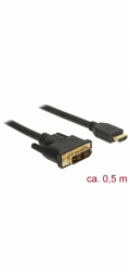 Delock Kabel DVI 18+1 samec > HDMI-A samec 0,5 m černý