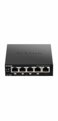D-LINK DGS-1005P D-Link DGS-1005P 5-port Gigabit Desktop PoE+ Switch, 4 porty jsou PoE+, PoE budget 60W