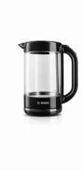 Bosch TWK70B03 elektrická konvice 1,7 l 2400 W Černá, Průhledná