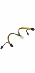 Akyga adaptér PCI Express 6 pin M/2x 6+2 pin F