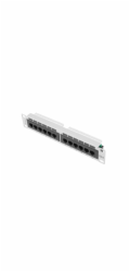 LANBERG PATCH PANEL 12PORT 1U 10" CAT.6 UTP ŠEDÝ