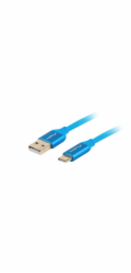 Lanberg USB kabel Lanberg Premium Quck Charge 3.0 kabel, USB-C (M) -> A (M) 1,8m modrý