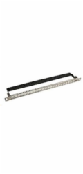 Solarix Univerzální modulární neosazený patch panel 24 portů nerez 0,5U SX24HDM-0-STP-SL-UNI