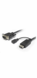 PremiumCord Kabelový převodník HDMI na VGA s napájecím micro USB konektorem 2m