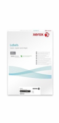 Xerox Papír - Bílé samolepicí štítky pro černobílý tisk - ostré rohy (Labels 1UP 210x297, 100 listů, A4)