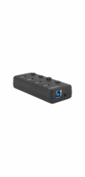 Natec Mantis Z29314 USB HUB 2 aktivní rozbočovač s funkcí nabíjení 4x USB 3.0 HUB, vypínač, napájecí adaptér