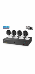 iGET HOMEGUARD HGNVK85304 Kamerový PoE systém se SMART detekcí pohybu, 8-kanálový FullHD NVR + 4x FullHD venkovní kamera