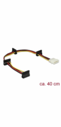 DeLOCK "Adaptérový kabel 4kolíkový (5,25") samec > 4x SATA 15kolíkový samice"