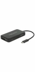 DeLOCK USB adaptér, zástrčka USB-C > zásuvka VGA + HDMI + DVI + DisplayPort