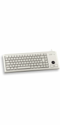 CHERRY klávesnice G84-4400, trackball, ultralehká, PS/2, EU, šedá
