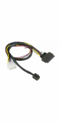 Supermicro 55cm MiniSAS HD SFF-8643 to U.2 PCIE SFF-8639 with Power Cable