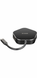 D-Link DUB-M420 4v1 USB-C Hub s HDMI/USB-C nabíjecím portem (černý/stříbrný)