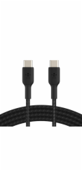 Belkin USB-C na USB-C kabel, 1m, černý - odolný