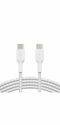 Belkin USB-C na USB-C kabel, 1m, bílý - odolný
