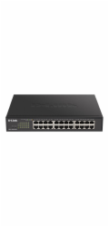 D-Link DGS-1100-24PV2/E D-Link DGS-1100-24PV2 24-Port PoE Gigabit Smart Managed Switch, 12x PoE, PoE budget 100W, fanless