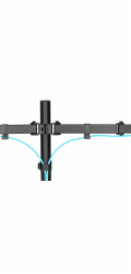 Digitus držák na dva monitory 15-32 ", 2x 8 kg (max.), Černé  VESA: 75 x 75, 100 x 100