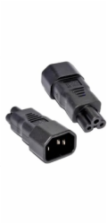 Adaptér IEC C14 na IEC C5 "trojlístek" napětí 230V, 10A