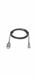 Digitus USB-C - HDMI kabelový adaptér, 1,8 m 4K/30 Hz, černý, kovový kryt