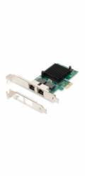 Digitus Karta Gigabit Ethernet PCI Express, dvouportová 32bitový držák s nízkým profilem, čipová sada Intel