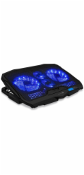 CONNECT IT FrostWind chladicí podložka pod notebook s modrým podsvícením, ČERNÁ