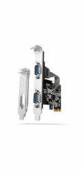 AXAGON PCEA-S2N, PCIe řadič - 2x sériový port (RS232) 250 kbps, vč. LP