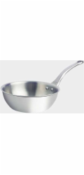 De Buyer Affinity Sauté Pan Stainless Steel curved  24 cm