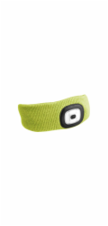 SIXTOLČelenka s čelovkou 180lm, nabíjecí, USB, uni velikost, bavlna/PE, fluorescentní žlutá SIXTOL